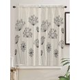 thumbnail image 5 of Farmhouse Dandelion Bathroom Window Curtain, Spring Modern Minimalist Country Flower Light Filtering Coffee Kitchen Curtains, Bedroom Living Room Curtains 2 Panel 84"x63", 5 of 6