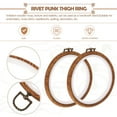 thumbnail image 2 of CHUANK 2Pcs Embroidery Hoops Plastic Circles Imitation Wood Cross Stitch Hoops, 2 of 6