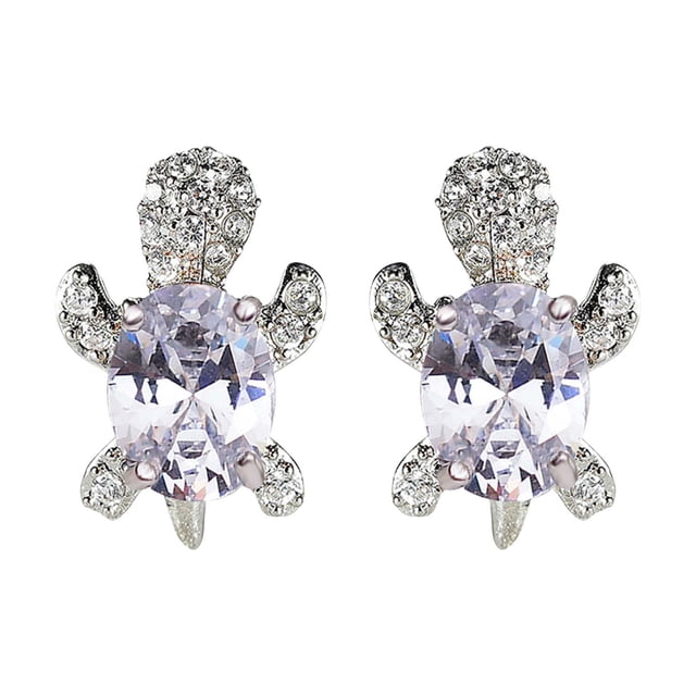 TIMIFIS Boucles d'Oreilles Tortue Boucles d'Oreilles en Zircon Boucles d'Oreilles pour Femme Boucles d'Oreilles Animal Pendentif Boucles d'Oreilles Tempérament Net Rouge Oreille - Été