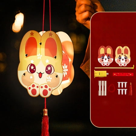 

Rabbit Shaped Light Lantern Use Handmade Cartoon Patterns Suitable for Home