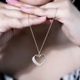 thumbnail image 6 of Rosec Jewels - Pave Diamond Heart Necklace for Wedding - Lab Created Diamond Heart Pendant (Ef-Vs Quality, with Chain), 14K Yellow Gold, 6 of 8