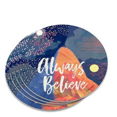 

Always Believe Mountain Inspirational Novelty Coaster Set