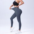 thumbnail image 2 of Sevpuikl Women's Solid Color High Waist Tummy Control Yoga Leggings Seamless Butt Lifting Pants for Gym Pilates(Navy blue,S), 2 of 4