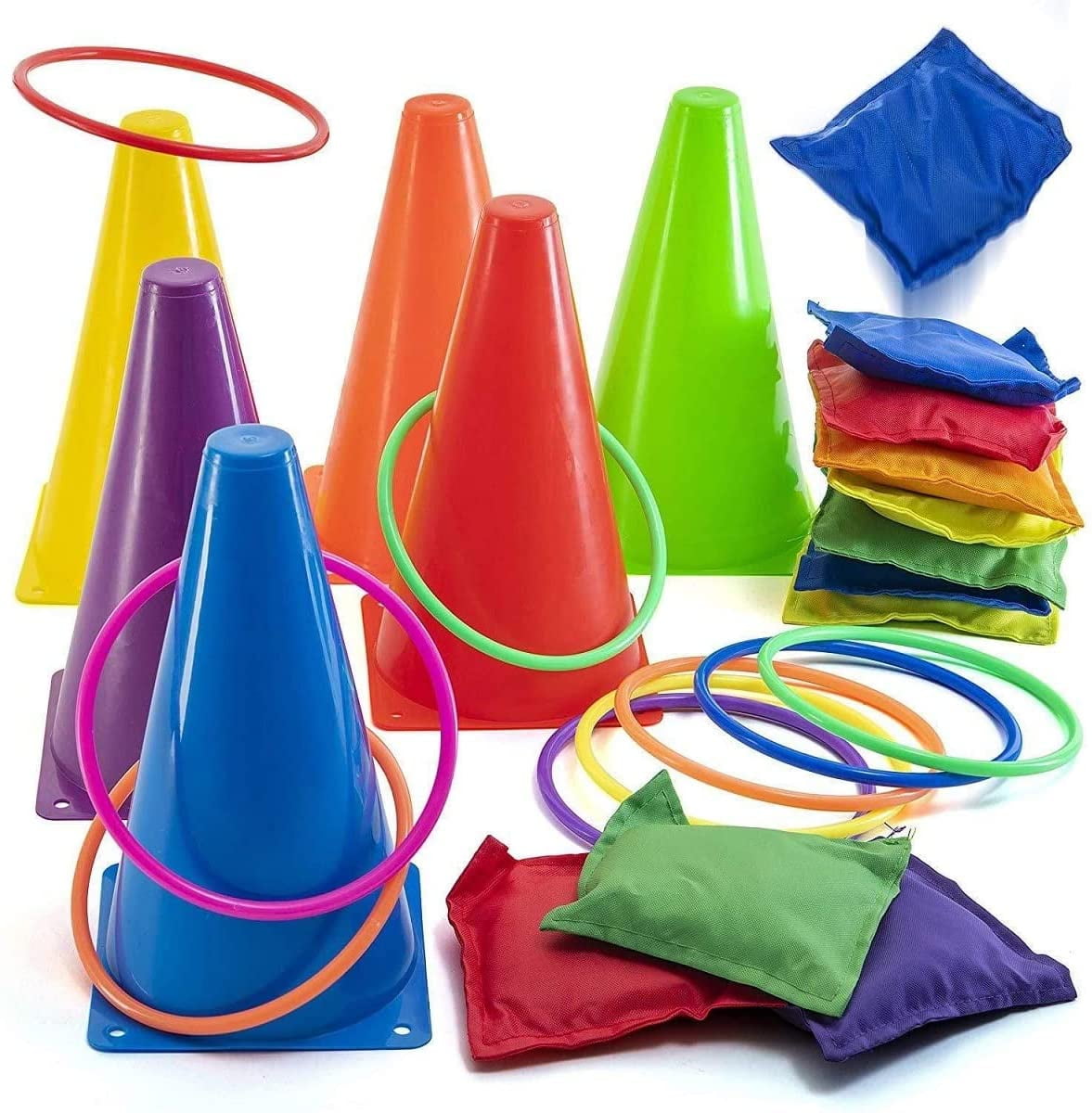 24pk Assorted Bean Bags Toss Game Accesories Backyard Game Xmas Gifts 