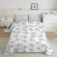 thumbnail image 2 of jejeloiu Kawaii Bowtie Ribbon Bedding Comforter Set,Cute Bow Knot Twin Comforter Sets,White Black Bedding Set For Girls Teens,Luxury Bedroom Decor Reversible,2pcs, 2 of 8