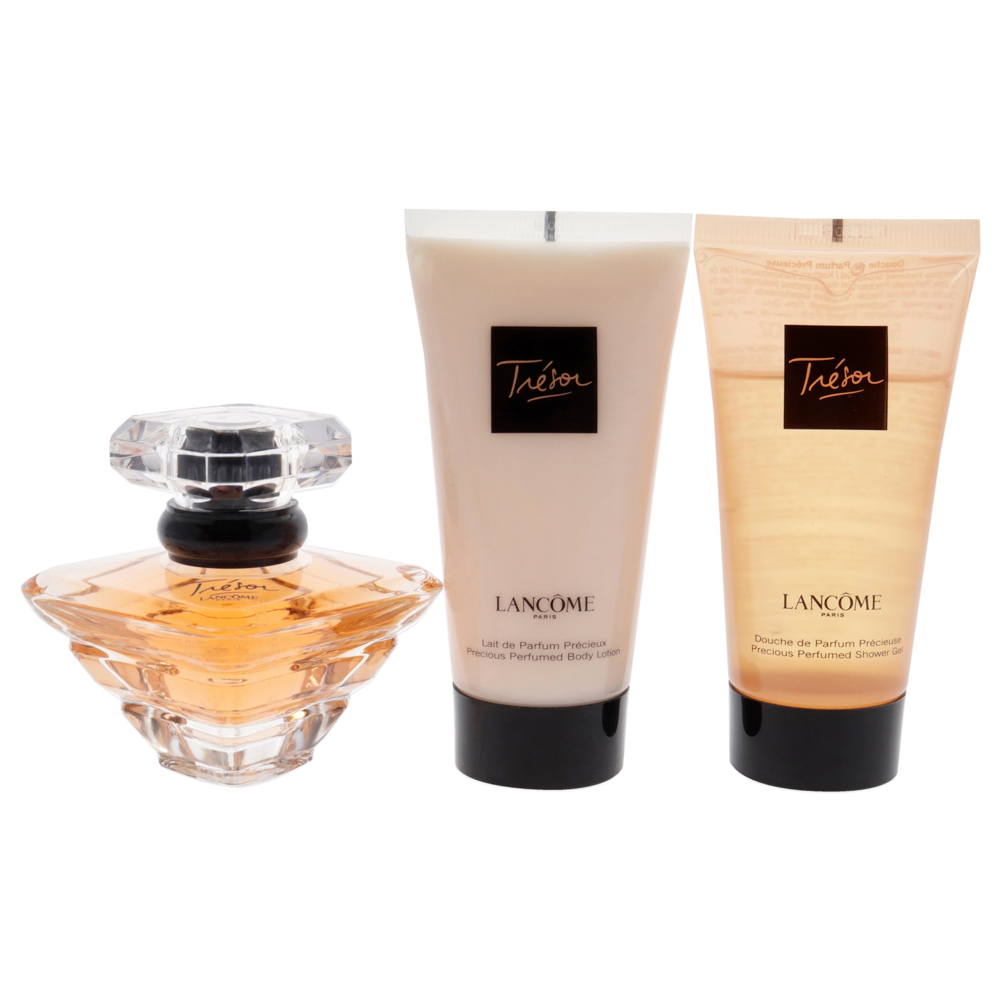 Lancôme Trésor 香水とボディローションセット Lancome Tresor Gift Set edp 3.4 oz Spray +0.34oz edp Mini +
