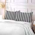 thumbnail image 6 of GZHJMY Black and White Buffalo Plaid Body Pillow Cover with Zipper, Soft and Cozy Fuzzy Fleece Body Pillow Case Cover 21 x 54 in,Plush Long Body Pillow Pillowcase Home Decor, 6 of 7