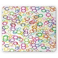thumbnail image 1 of Rainbow Mouse Pad, Circles Rainbow Party Gatherings Spectrum Round Summertime Joy, Rectangle Non-Slip Rubber Mousepad, Lavender Salmon, by Ambesonne, 1 of 2