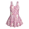 thumbnail image 6 of DISNIMO Axolotl Flower Print Little Girl One Piece Swimsuits Sleeveless Bathing Suit Skirted U Neck Swimwear Quick Dry Swim Dress Hawaiian Summer Swimsuits, 6 of 8