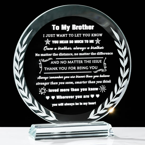 Recuerdo decorativo de cristal para regalo de YWHL Brother, 18 x 15 x 4 cm