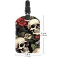 thumbnail image 6 of Square 2Pack PU Leather Skull Cruise Luggage Tag with Privacy Cover and Name ID Tag for Travel Handbags Backpacks Luggage Tags, 6 of 6