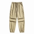 thumbnail image 5 of HOOMEUMY Men's Casual Cargo Straight Leg Mid Tapered Jogger Pants with Zipper Pockets for Modern Wardrobe, 5 of 8