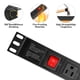 thumbnail image 4 of BTU Power Strip Protector contra sobretensiones PDU para montaje en rack, 8 salidas en ángulo recto, tira de alimentación montable de amplio espacio, resistente para racks de servidores, comercial, 30, 4 of 5