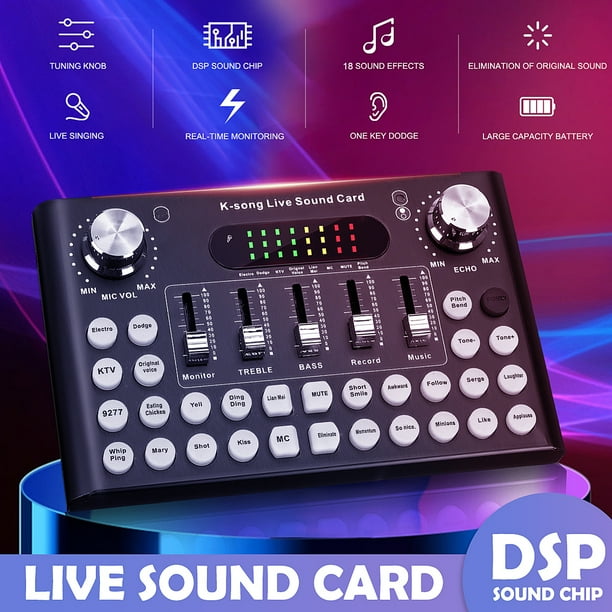 bluetooth Live Sound Card 18 Sound Effects Live Broadcast cast
