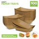 thumbnail image 2 of Bandejas de comida Stock Your Home, papel kraft marrón de 2 libras, 100 unidades, 2 of 7