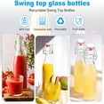 thumbnail image 4 of ACDANC 2 Pack Swing Top Glass Bottles 16Oz,Flip Top Glass Bottle with Airtight Lid for Kombucha,Mead,Vanilla Extract,Coquito,Vinegar,Beer,Kefir,Wine,Soda,Juice,Oil for Home Brewing, 4 of 7