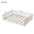 thumbnail image 3 of Bellemave Full Size Montessori Bed Frame with Slats and Rails, Solid Wood Full Floor Bed for Kids/Boys/Girls, No Box Spring Needed (White), 3 of 6