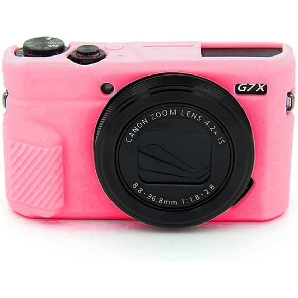shiyou-G7X Mark II Case G7X Mark III Case G7X Camera Silicone Case,Soft Silicone Protective Cover for Canon Powershot G7X Mark III DSLR Camera(Pink)
