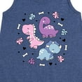 thumbnail image 3 of Instant Message - Stacked Girly Dinos - Toddler and Youth Girls A-line Dress, 3 of 6