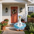 thumbnail image 6 of Austok Hawaiian Porch Goose Outfit Summer Porch Goose Outfit Fits 23" Statue with Swimming Ring for Cement Yard Decor, 6 of 9