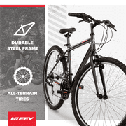 Huffy 26 North Peak Mountain Bike, Fits Riders 50+, Charcoal Gray, Adult, Mens