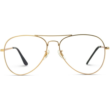WearMe Pro - Premium Elegant Metal Frame Retro Vintage Aviator Glasses