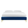 thumbnail image 5 of Modway Sutton Queen Performance Velvet Bed Frame in Navy, 5 of 8