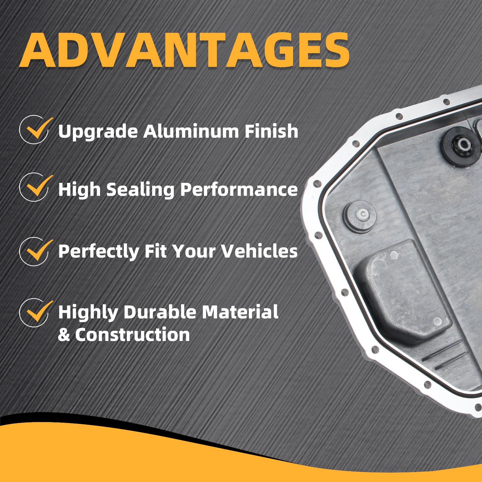 Aluminum Automatic Transmission Fluid Oil Pan 6HP19 Replacement for BMW E60 E70 E82 E85 E90 E92 E93 F01 OE24152333907