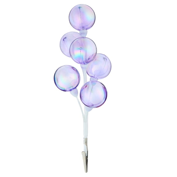 Holiday Time Purple Iridescent Ball Christmas Clip Ornament, 9 in
