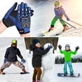 thumbnail image 3 of Youkk Polyester Stay Warm And Dry With These Full Finger Motorcycle Gloves For Winter Rides Winter Gloves blue 1Set, 3 of 6