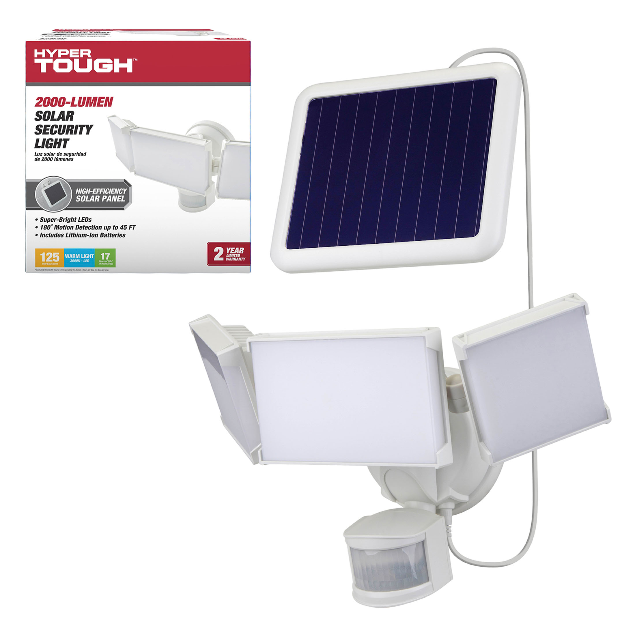 Hyper Tough Solar Motion Sensing Security Flood Light photo 1