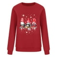 thumbnail image 4 of Tejiojio Clearance Womens Clothes Women's Fashion Loose Christmas Print Round Neck Sweater, 4 of 7