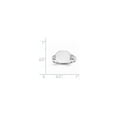thumbnail image 2 of 14k White Gold Polished Solid Back Signet Ring Size 6 Ring for Women - 2.9 Grams, 2 of 2