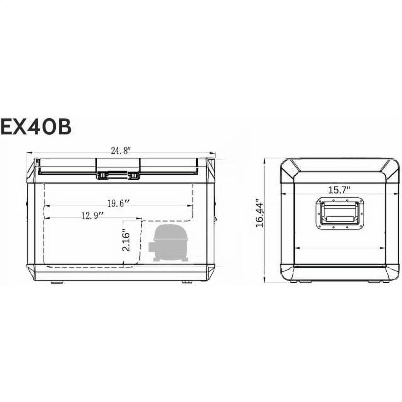 Explorer Bear Refrigerator Car Fridge, 40L/42.3Qt, 12/24V DC, 110-240V AC, Portable Freezer 3 Year Compressor Warranty
