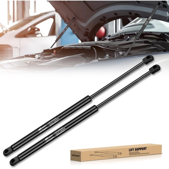 Nilight Hood Gas Struts Lift Supports 4153 for Ford F-150 2004-2008, Lincoln Mark LT 2008 Spring Shocks 16 Inch, 2PCS Set Rod