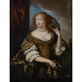 thumbnail image 2 of Constantijn Netscher 15x18 Black Ornate Wood Framed Double Matted Museum Art Print Titled - Portrait of a Lady, 2 of 5