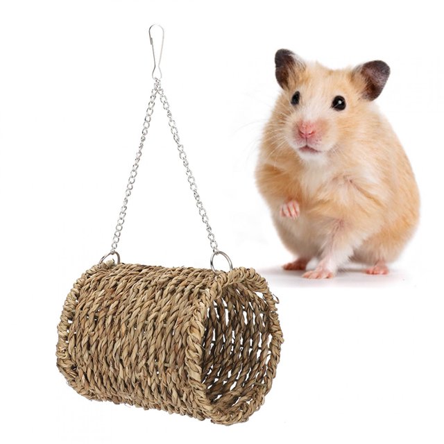 Hamaca para mascotas ANGGREK cama colgante Cuerda de paja verano resistente al desgaste para loros ardilla