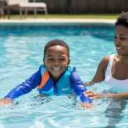 Aqua SwimSchool Grow-with-Me Swim Vest, Ages 3-6, 32-50 lbs, Blue