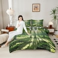 thumbnail image 4 of Erosebridal Green Tree Bedding Twin Comforter Set,Tropical Botanical Down Comforter,Spring Nature Bedding Sets Twin with Comforter For Adults,Super Cozy Room Decor Reversible,2 Pieces, 4 of 7