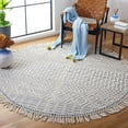 thumbnail image 2 of SAFAVIEH Natura Cordelia Southwestern Wool Area Rug, Ivory/Blue, 6' x 6' Round, 2 of 7