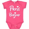 thumbnail image 3 of Inktastic Paris Bonjour with Hearts in White Text Boys or Girls Baby Bodysuit, 3 of 5