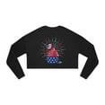 thumbnail image 2 of Women's "Sweet Freedom" Black Cropped Sweatshirt (Cupcake), 2 of 4