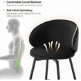 thumbnail image 5 of Bar Stools Set of 4 Bar 26" Swivel Bar Height Bar Stools with High Back Velvet Barstools Kitchen Modern Upholstered Barstools High Bar Chair for Kitchen Island Black, 5 of 9