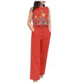 thumbnail image 2 of Turilly Women's Plus Size Clothes Clearance Women's Round Neck Sleeveless Shorts Top Widened Leg Pants Long Pants Se, 2 of 6