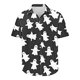 thumbnail image 3 of Camisas de Manga Larga para Hombres, Botón de Impresión Blusa de Cuello, Camisa de Poliéster de Moda Casual, 3 of 5