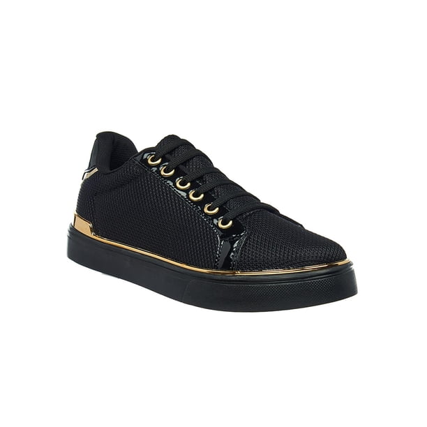 Tenis Para Mujer Juvenil Negro Casuales Cómodos Básicos negro 25 Incógnita 088D2N