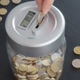 thumbnail image 1 of Gray Electronic Piggy Bank, 1 of 1