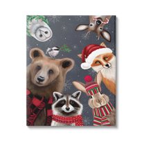 Stupell Industries Cozy Woodland Creatures Patterned Graphic Art Gallery Wrapped Canvas Print Wall Art, Design by Elizabeth Tyndall