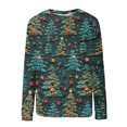 thumbnail image 5 of Staron Chandail en Molleton de Noël Laid pour Femmes, Col Rond, Imprimé de Noël, Mode Décontractée, Pull à Manches Longues, Vintage, Cadeaux pour Mères, 5 of 5