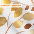 thumbnail image 4 of Fall Shower Curtain for Bathroom, Colorful Boho Floral Shower Curtains, Modern Autumn Plants Abstract Tree Leaves Bath Curtain with Hooks, Waterproof Fabric 72x72 Inches, Brown Red, 4 of 6